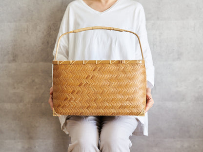 One-Handle Basket Bag / Carbonized Bamboo / Oita-JPN 850412-1