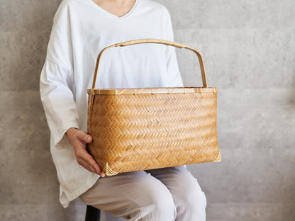 One-Handle Basket Bag / Carbonized Bamboo / Oita-JPN 850412-1
