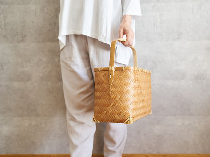 One-Handle Basket Bag / Carbonized Bamboo / Oita-JPN 850412-1