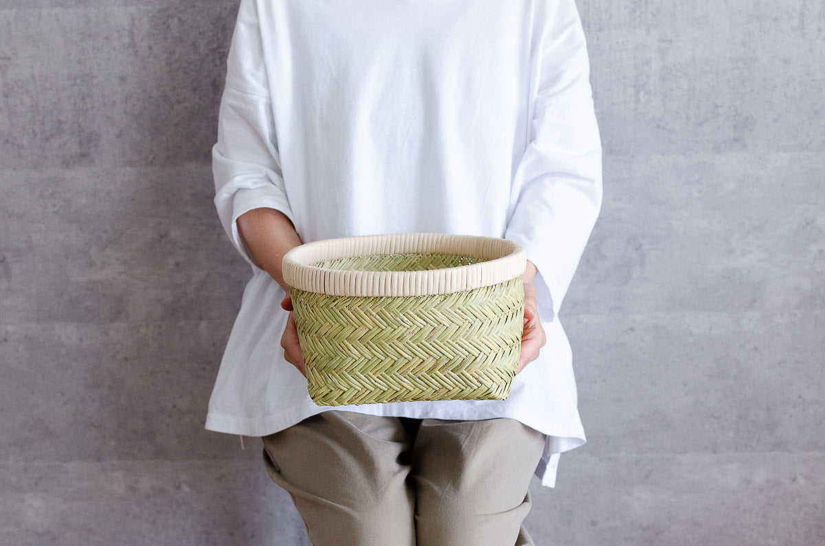 Round Basket “Oboke” / Suzutake Bamboo / Iwate-JPN 210134