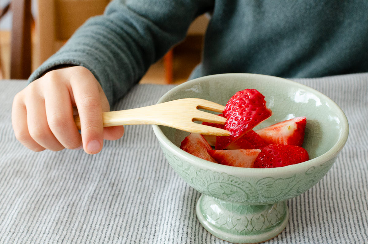 Kids Fork (Natural, Red) / Moso Bamboo / Oita-JPN 211114