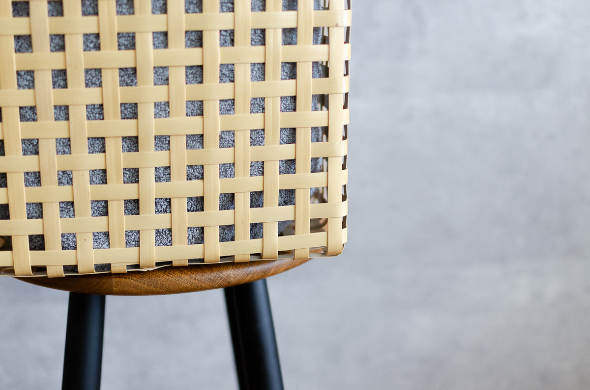 Square Basket "Yotsume Weave" / White Bamboo / Ōita-JPN 220803