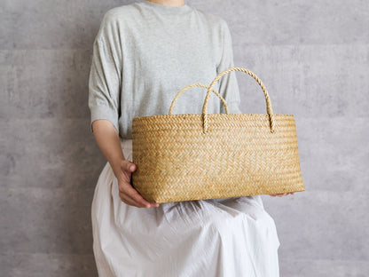 Wide Shallow Basket Bag / Krajood Grass / THA 3115138