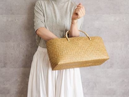 Wide Shallow Basket Bag / Krajood Grass / THA 3115138