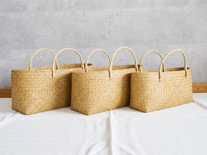 Wide Shallow Basket Bag / Krajood Grass / THA 3115138