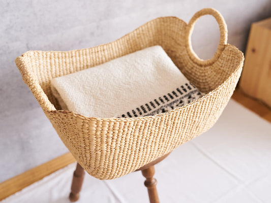Organizing Basket “Ring Handle” / Water Hyacinth / THA 3115203