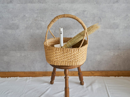 Oval Gondola Basket with Triple Braid / Water Hyacinth / THA 3115220