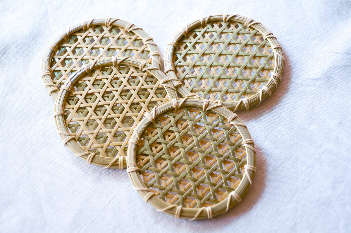 Round Coaster "Double-Layered Mutsume" / Madake Bamboo / Tottori-JPN 320710