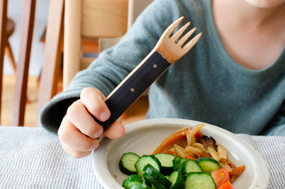 Children’s Spoon, Fork / Smoked Bamboo / Kochi-JPN 321211