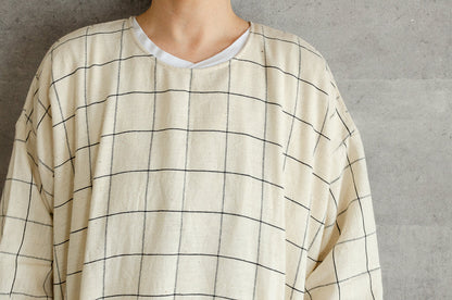 インド/カディコットン　カバーエプロン　Tattersall　330914-1