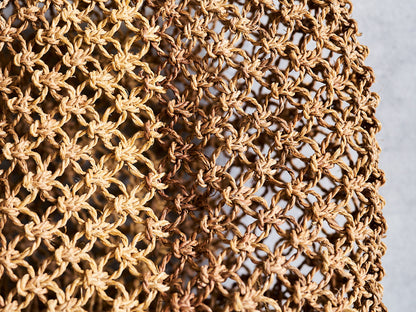 Macramé-Style Tote Basket / Linden Bark / Yamagata-JPN 340502
