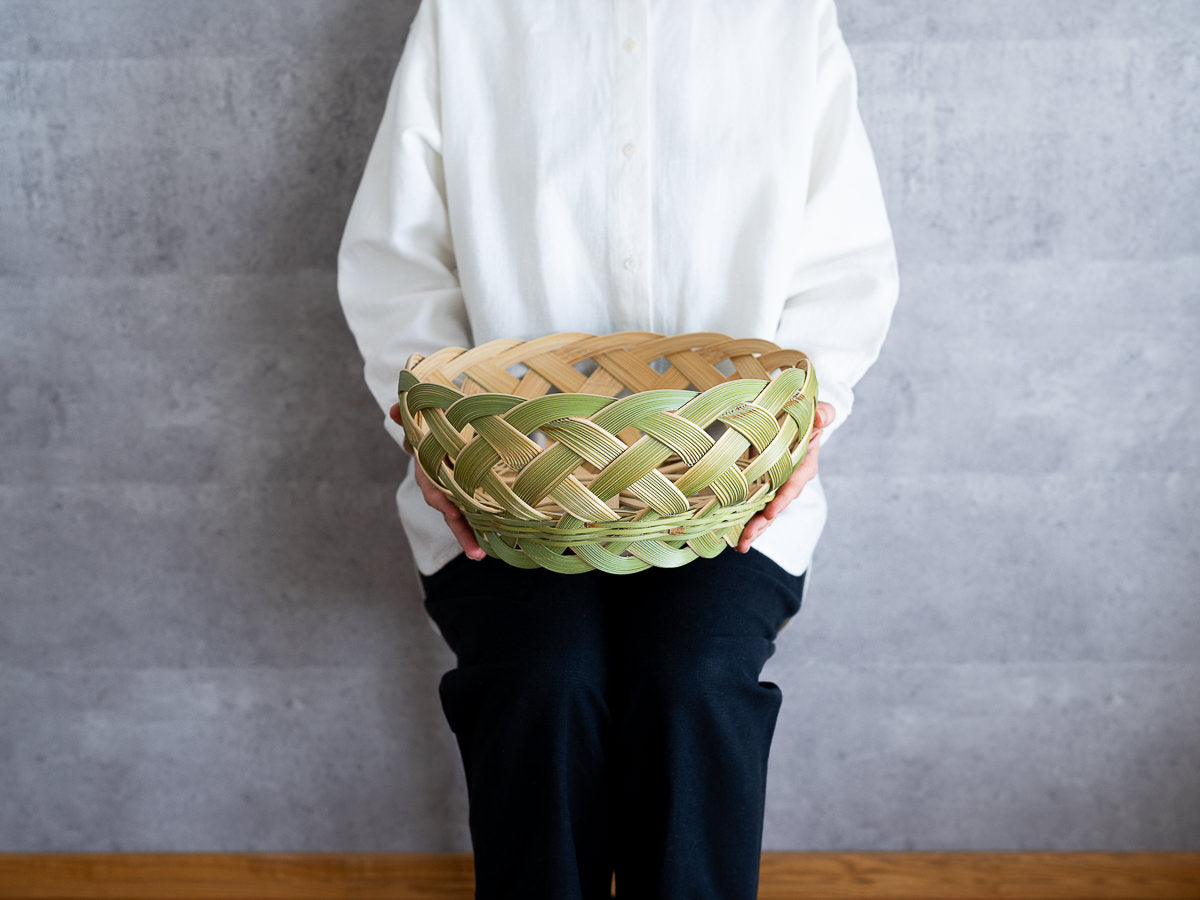 Sasara Open Weave Basket – Smaller / Madake Bamboo / Kanagawa-JPN 430111