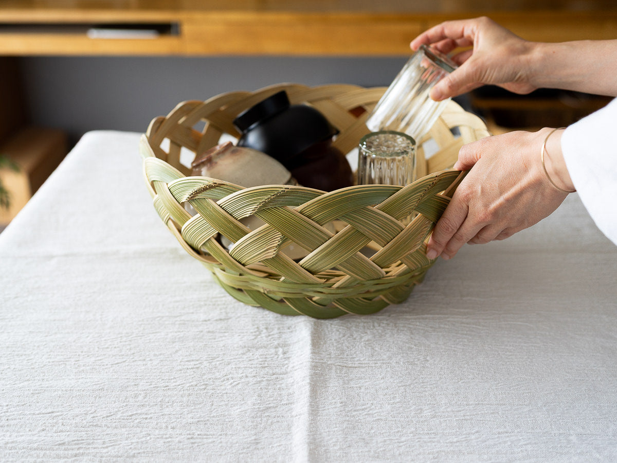 Sasara Open Weave Basket – Medium / Madake Bamboo / Kanagawa-JPN 430112-1