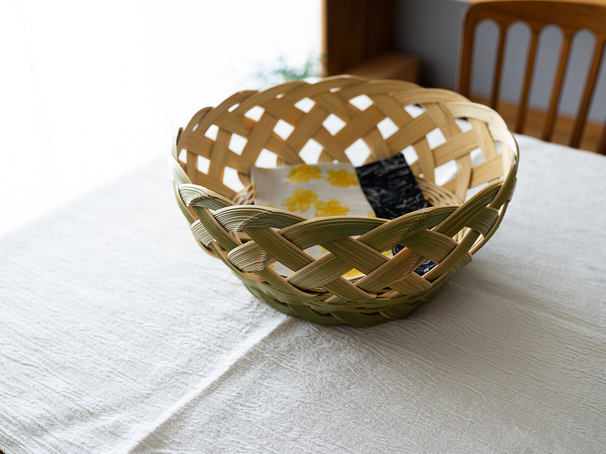 Sasara Open Weave Basket – Medium / Madake Bamboo / Kanagawa-JPN 430112-1