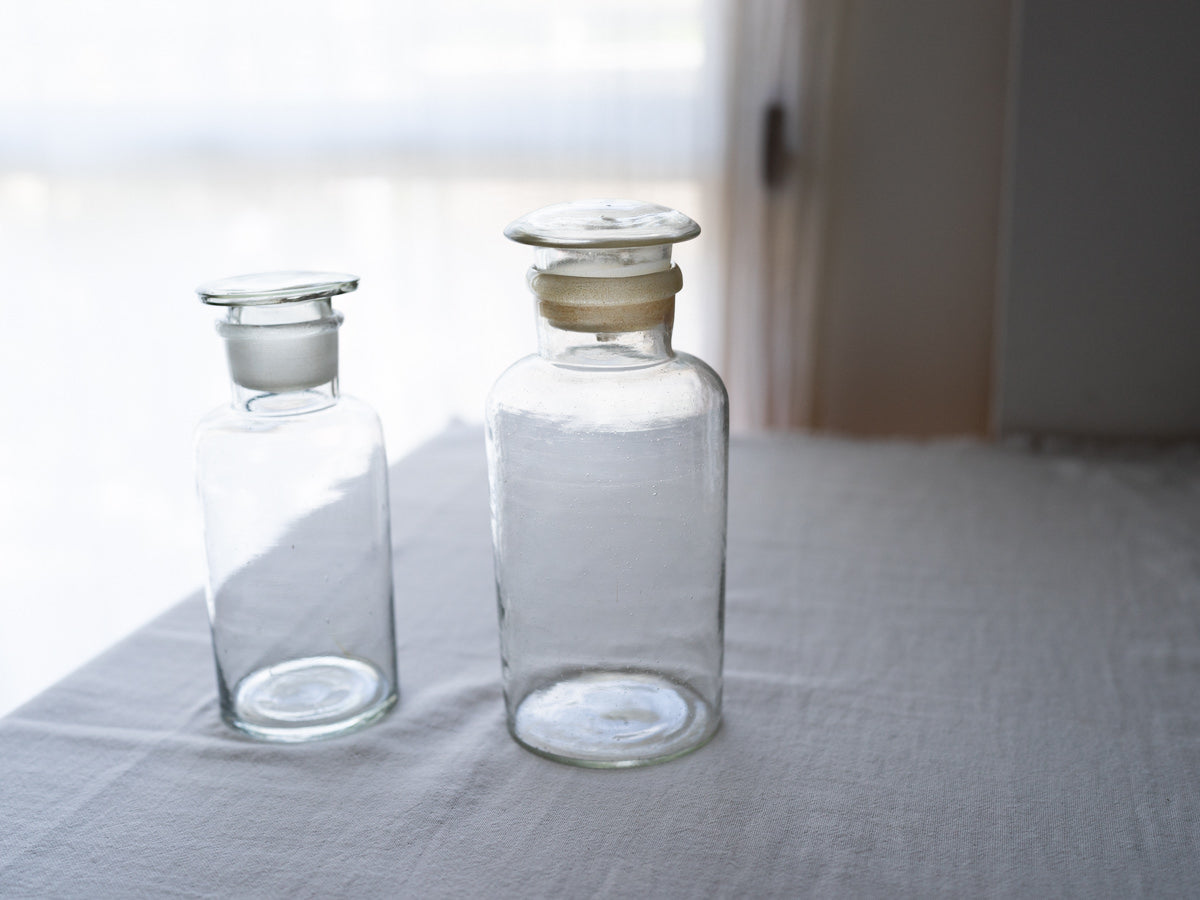 Antique – Glass Medicine Bottle / Small & Large 2 Sizes 750416
