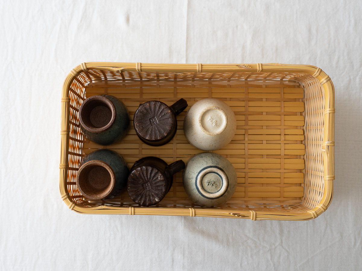 Organizing Basket Shallow / White Bamboo / Oita-JPN 850407