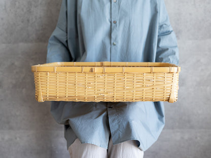 Organizing Basket Shallow / White Bamboo / Oita-JPN 850407