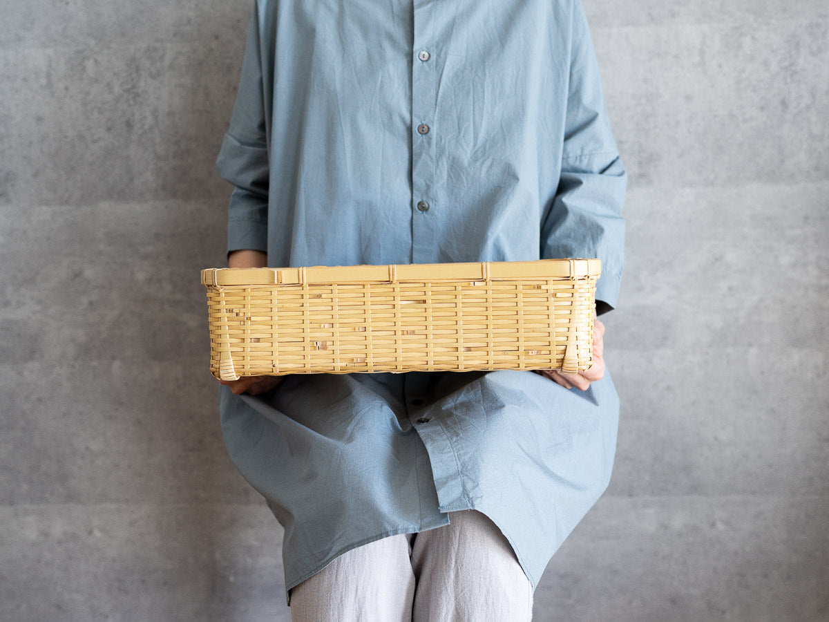 Organizing Basket Shallow / White Bamboo / Oita-JPN 850407