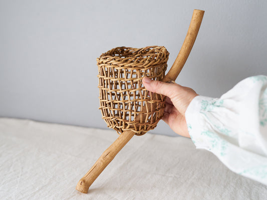 Wall Hanging Flower Basket with Grapevine Core / Akebi / Yamagata-JPN 311440-1