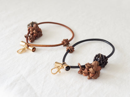 Smartphone Short Strap with Double Grapevine Rings / Akebi & Grapevine / Yamagata-JPN 311450