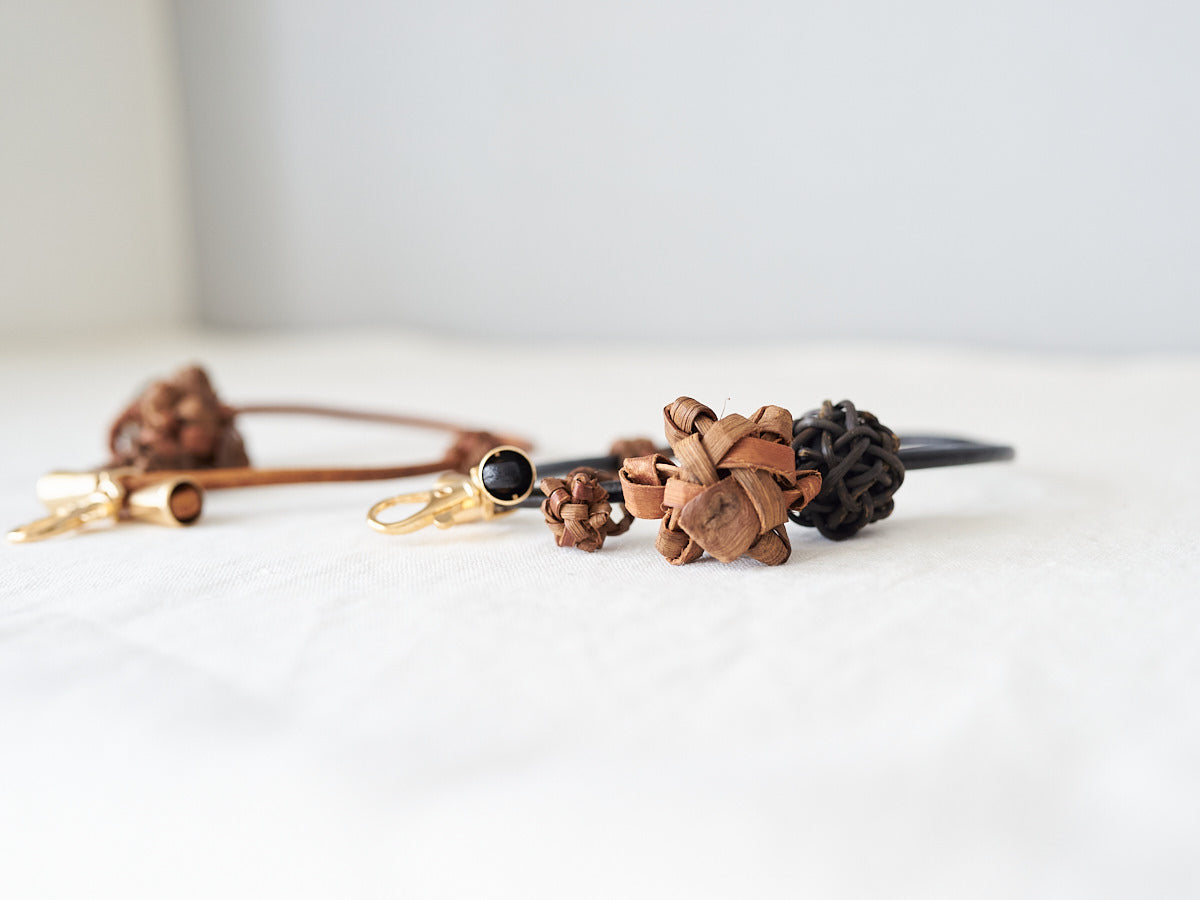Smartphone Short Strap with Double Grapevine Rings / Akebi & Grapevine / Yamagata-JPN 311450