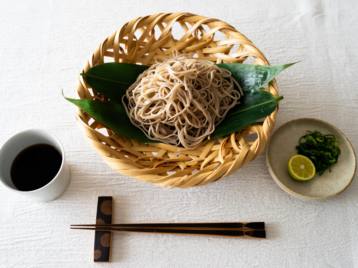 Serving Tray “Rough Weave” / White Bamboo / Tochigi-JPN 350102