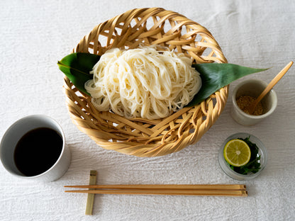 Serving Tray “Rough Weave” / White Bamboo / Tochigi-JPN 350102
