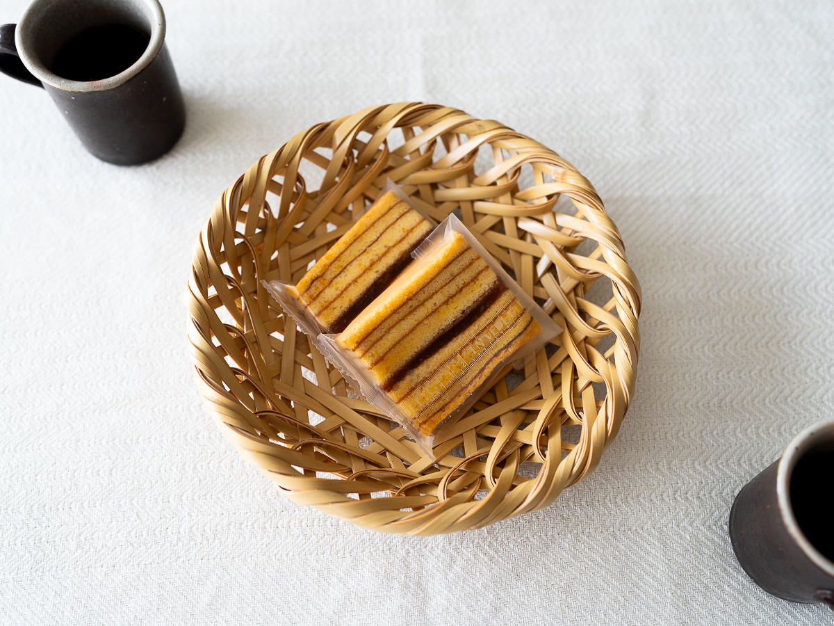 Serving Tray “Rough Weave” / White Bamboo / Tochigi-JPN 350102