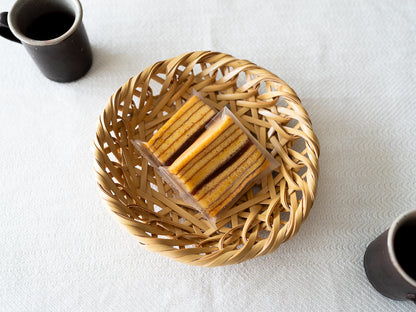Serving Tray “Rough Weave” / White Bamboo / Tochigi-JPN 350102