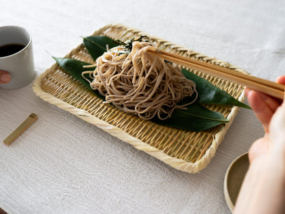 Rectangular Plate “Kaku Bon-zaru” Small Sizes / Bamboo / Niigata-JPN 650102