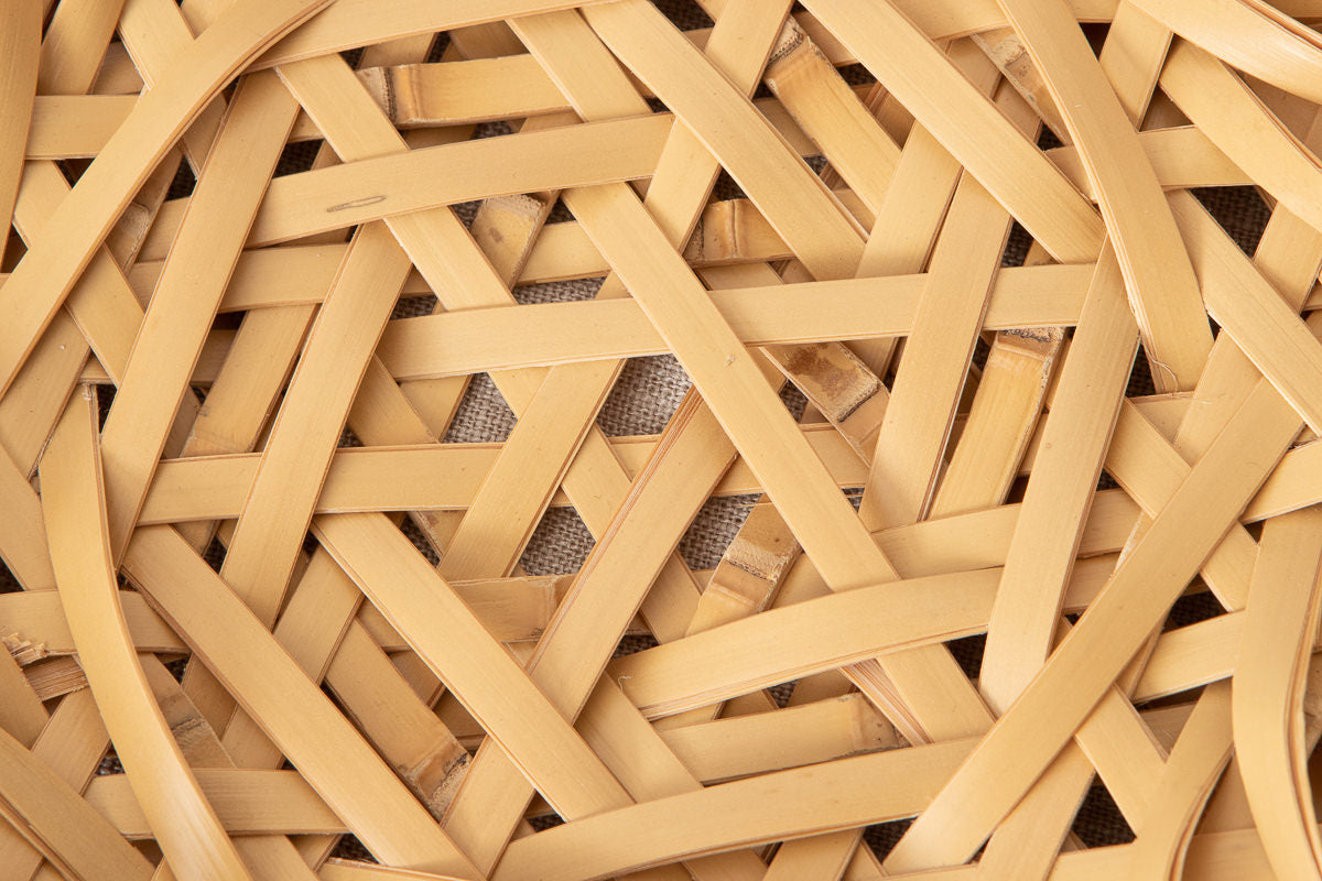 Serving Tray “Rough Weave” / White Bamboo / Tochigi-JPN 350102