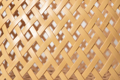 Storage Basket “Tessen Weave” / White Bamboo / Tochigi-JPN 350107-1