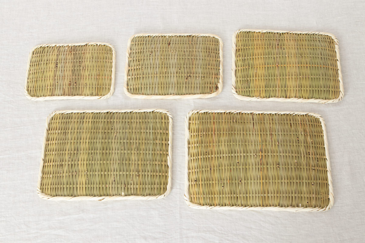 Rectangular Plate “Kaku Bon-zaru” Small Sizes / Bamboo / Niigata-JPN 650102