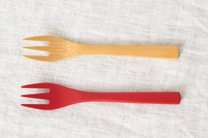 Kids Fork (Natural, Red) / Moso Bamboo / Oita-JPN 211114