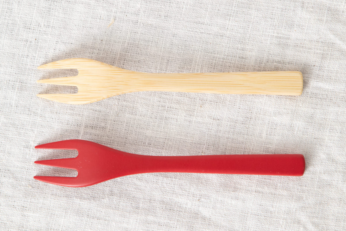 Kids Fork (Natural, Red) / Moso Bamboo / Oita-JPN 211114