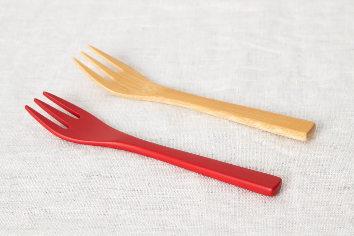 Kids Fork (Natural, Red) / Moso Bamboo / Oita-JPN 211114