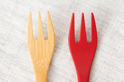 Kids Fork (Natural, Red) / Moso Bamboo / Oita-JPN 211114
