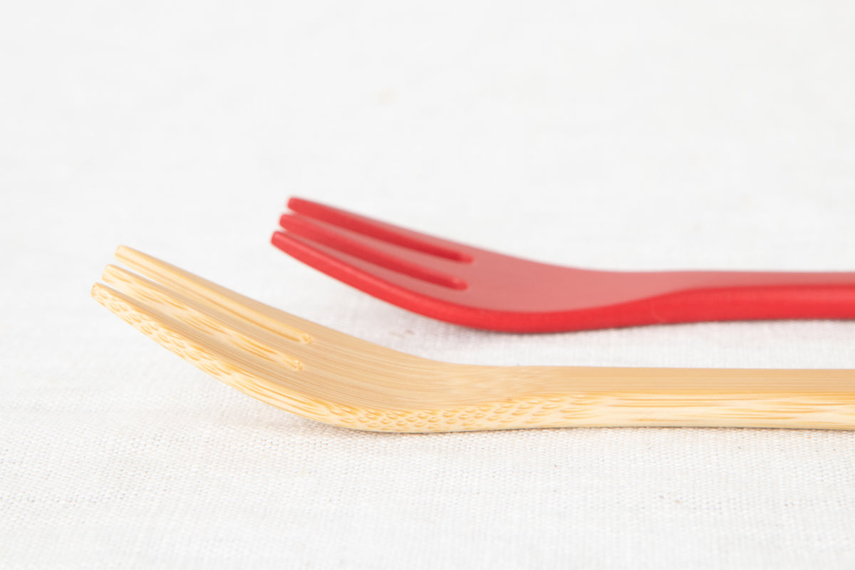 Kids Fork (Natural, Red) / Moso Bamboo / Oita-JPN 211114