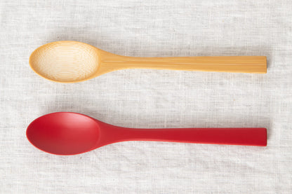 Curry spoon [ Natural, Red ] / Mōsō bamboo / Ōita-JPN 211113
