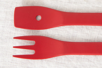 Salad Server "Short" [ Natural, Red ] / Mōsō bamboo / Ōita-JPN 211103
