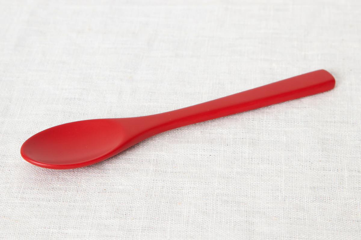 Kids Spoon (Oval, Round / Natural, Red) / Moso Bamboo / Oita-JPN 211115