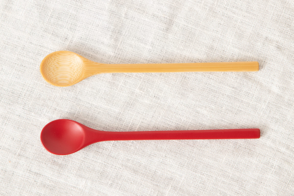 Coffee spoon [ Natural, Red ] / Mōsō bamboo / Ōita-JPN 211123