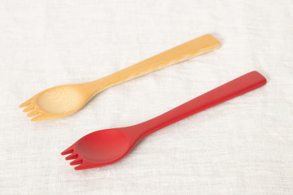 Bento Spoon (Natural, Red) / Moso Bamboo / Oita-JPN 211120