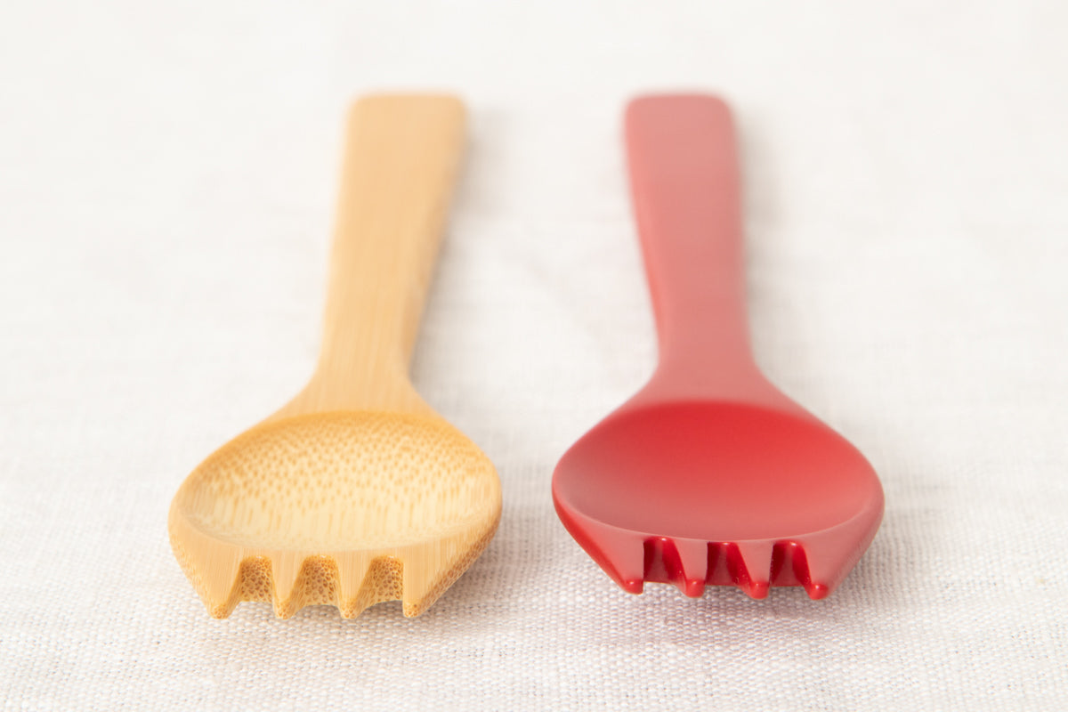 Bento Spoon (Natural, Red) / Moso Bamboo / Oita-JPN 211120