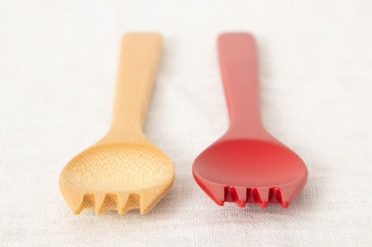 Bento Spoon (Natural, Red) / Moso Bamboo / Oita-JPN 211120