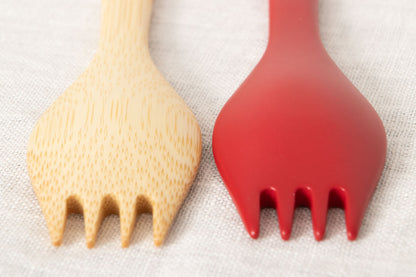 Bento Spoon (Natural, Red) / Moso Bamboo / Oita-JPN 211120