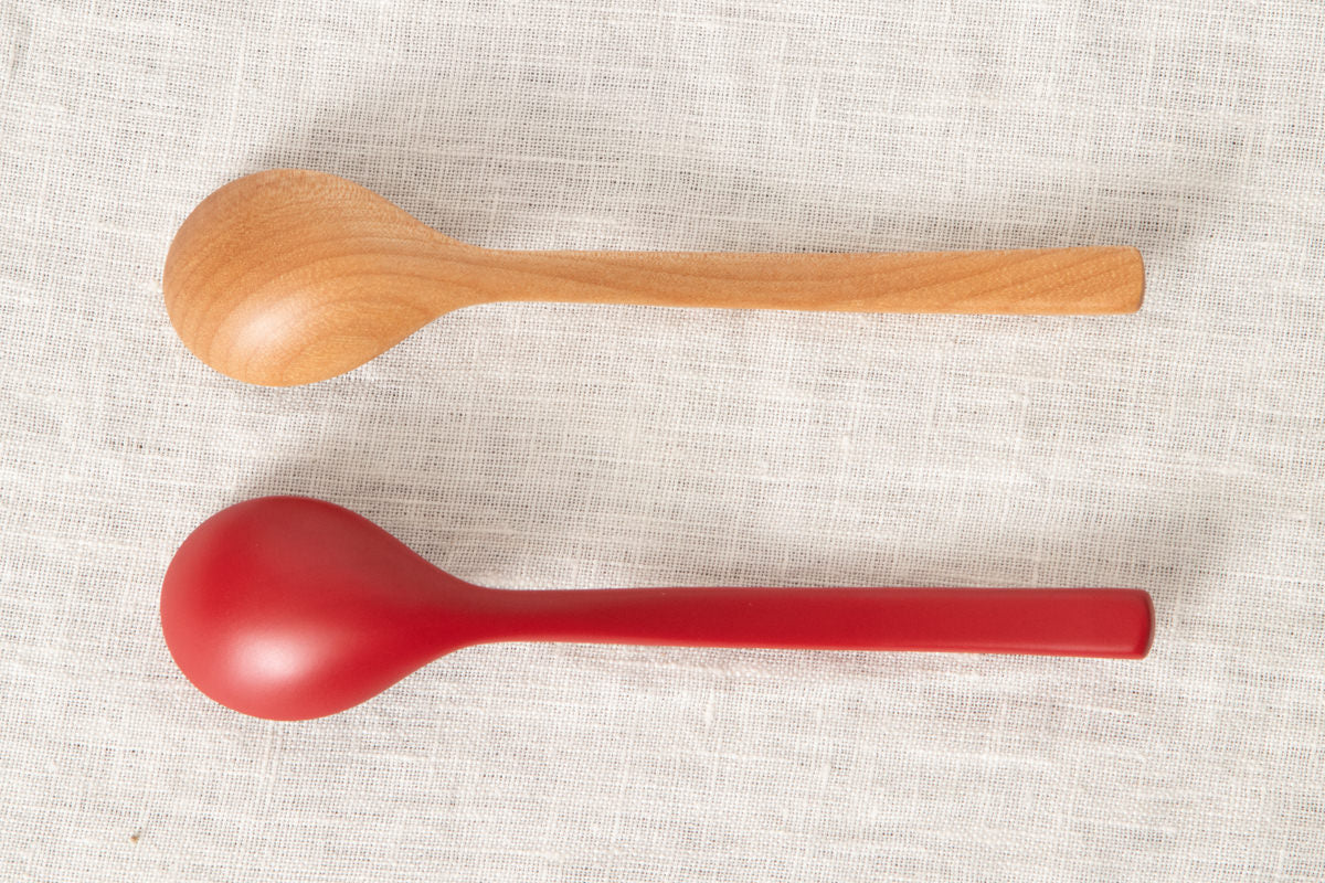 Dessert spoon “ARCH” [ Natural, Red ] / Japanese cherry birch / Ōita-JPN 211142