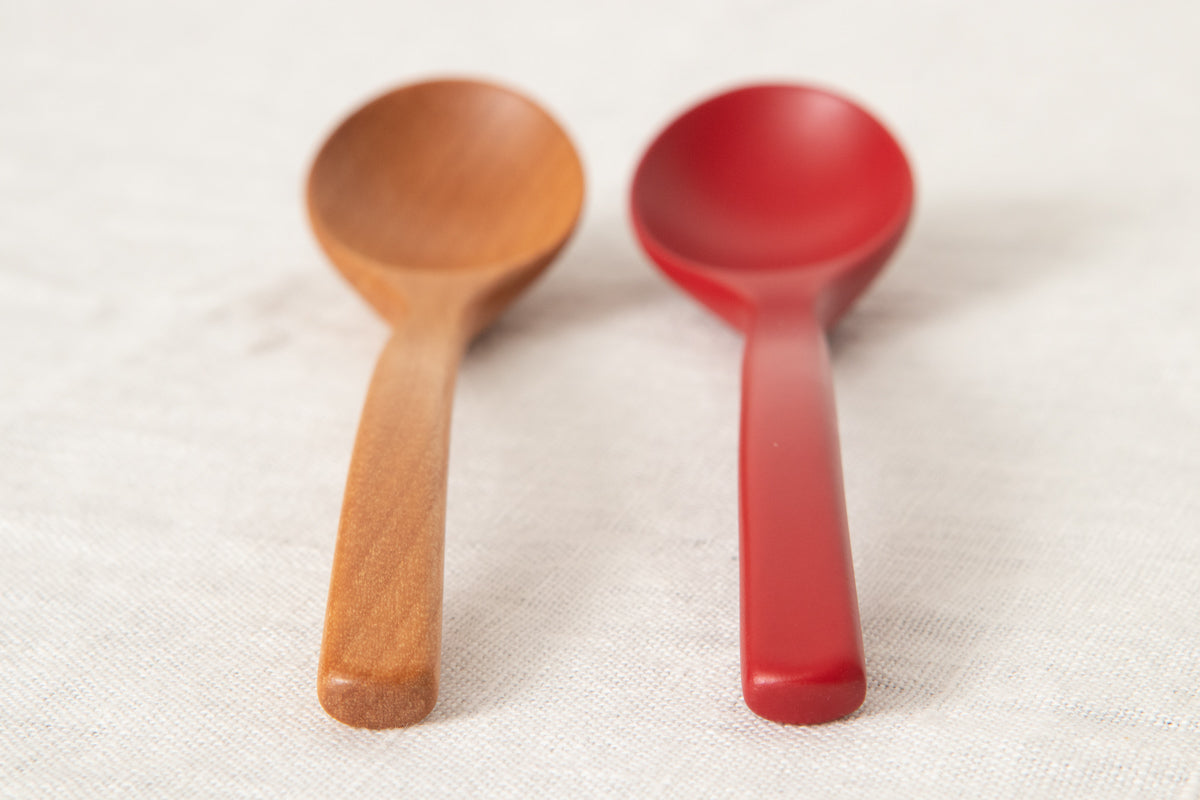Dessert spoon “ARCH” [ Natural, Red ] / Japanese cherry birch / Ōita-JPN 211142