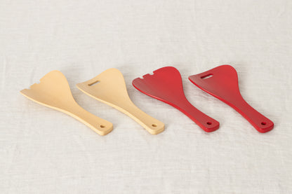 Salad Server "Hand" [ Natural, Red ] / Mōsō bamboo / Ōita-JPN 211105