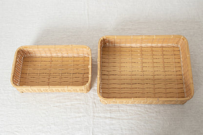 Organizing Basket Shallow / White Bamboo / Oita-JPN 850407